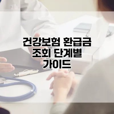 건강보험 환급금 조회 단계별 가이드