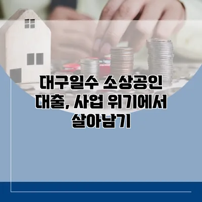 대구일수 소상공인 대출, 사업 위기에서 살아남기