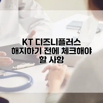 KT 디즈니플러스 해지하기 전에 체크해야 할 사항